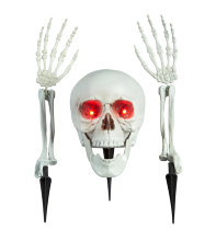 Hodeskalle med løse skjeletthender - 48 cm